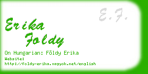 erika foldy business card
